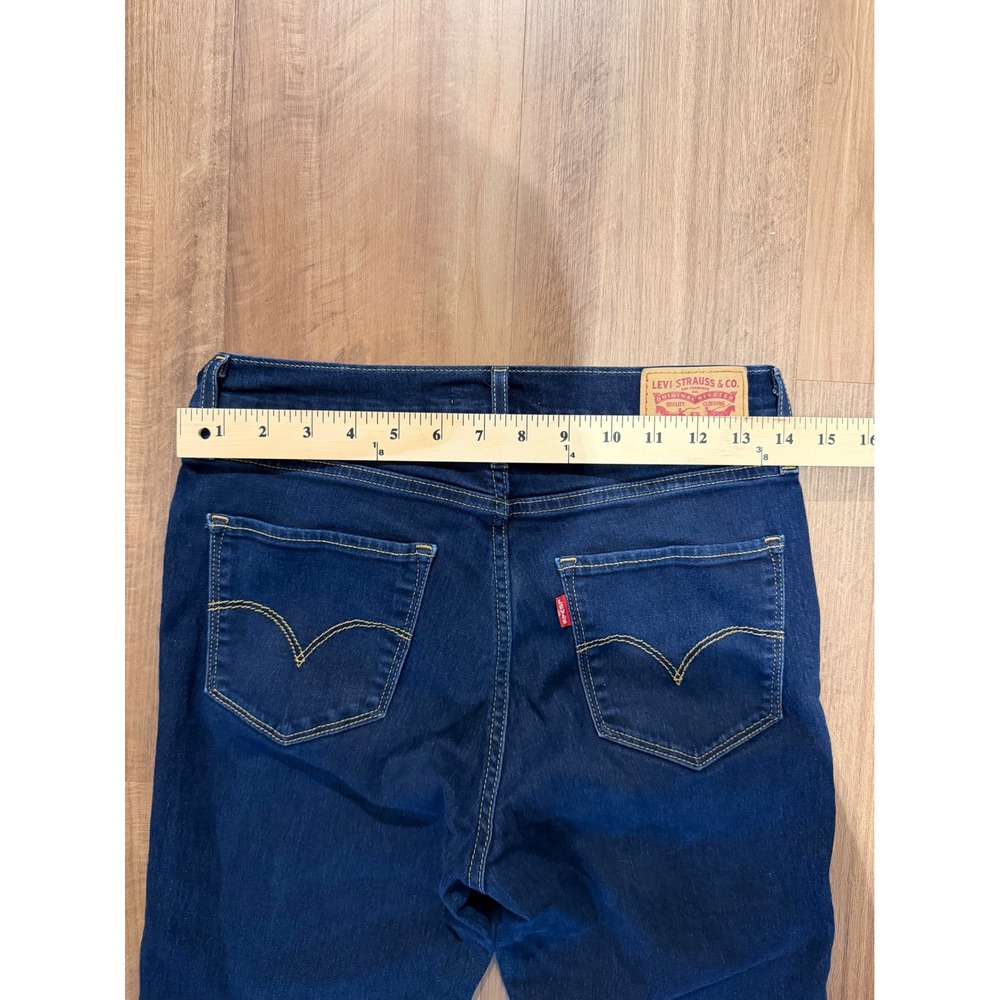 Levi's 724 High Rise Straight Jeans Womens 28 Blue Dark Wash WaterLess Denim - Picture 7 of 9